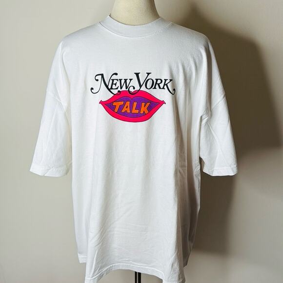 Only NY X New York Times Magazine White Talk T-Shirt - Picture 2 of 7